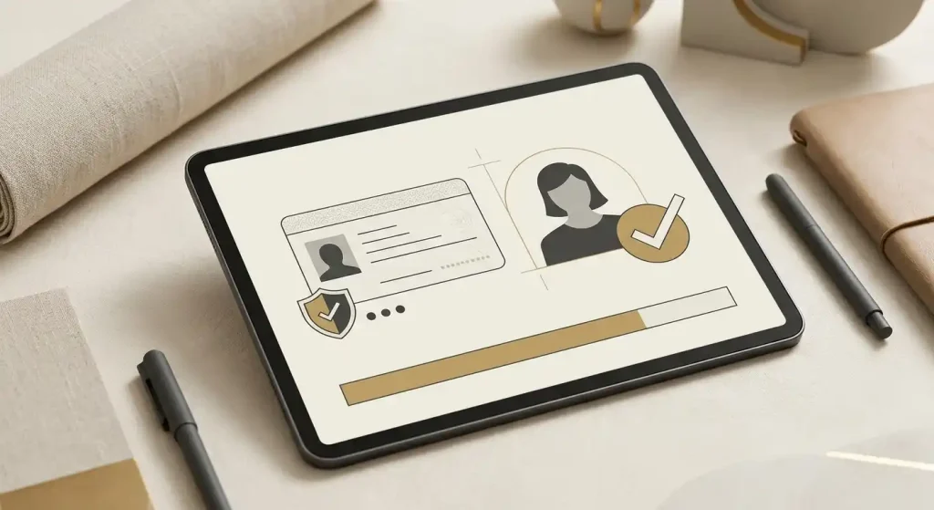 Neutrale illustratie van identiteitscontrole en accountverificatie